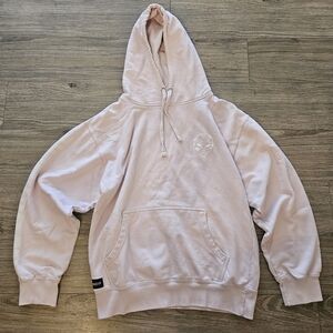 Ripndip Men's Medium Pale Pink Hoodie with Subtle Alien Embroidery